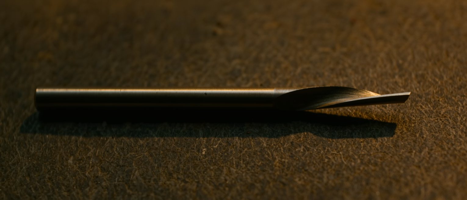 a lathe tool ground to a single profile, its cutting edge keen