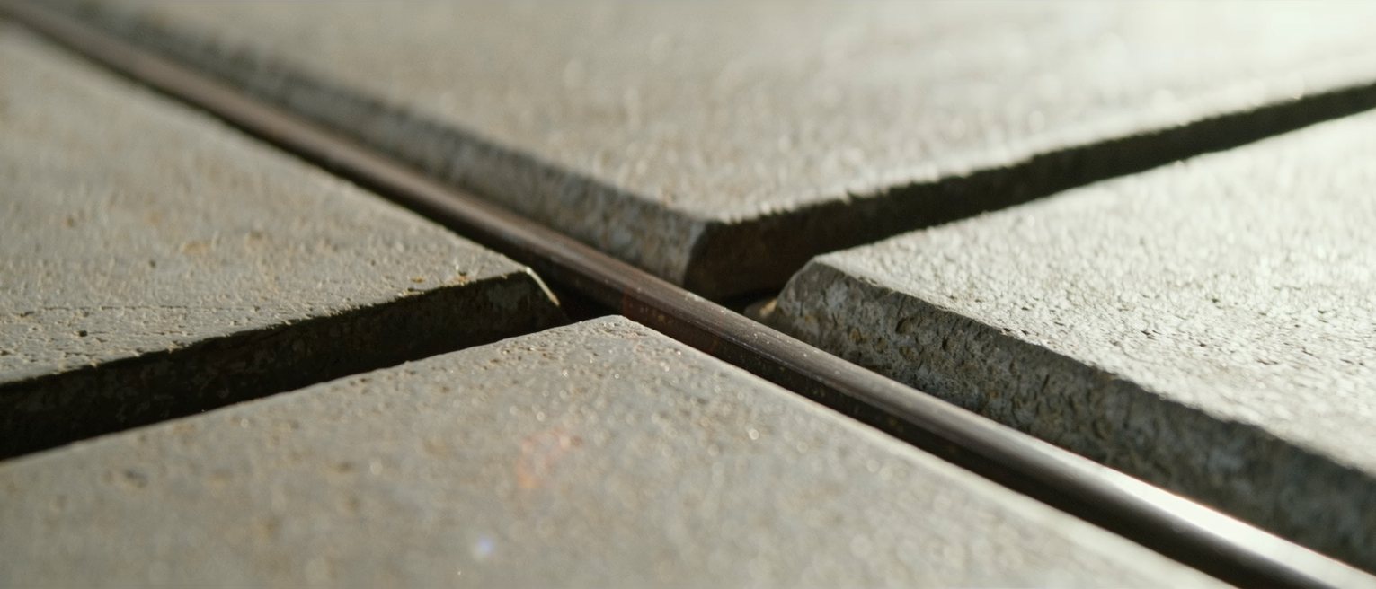 a rail expansion joint where two steel rails meet, the gap between their ends wide